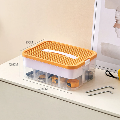 Organizer-Box mit Fächern, Edelstahl, Modell yz-3271-2