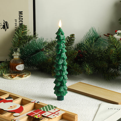 LED-Weihnachtskerze aus Wachs, 4,5 cm × 25 cm