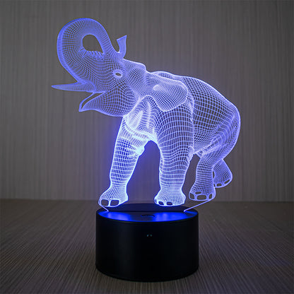 3D-LED-Nachtlicht Elefant mit Fernbedienung