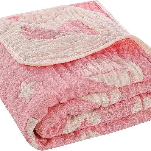 Babydecke aus Baumwolle, 6-lagig, 103 x 103 cm