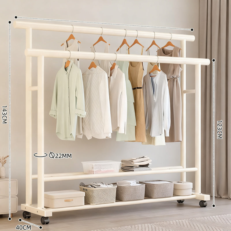Standerkleiderstange aus Kohlenstoffstahl, mobil