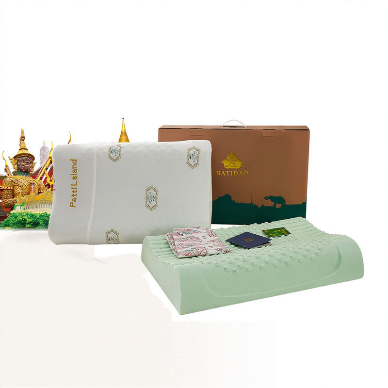 Natur-Latexkissen mit Massagestruktur, Geschenkset