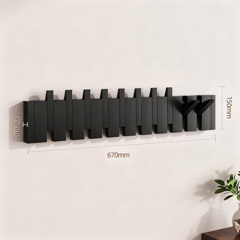 Holz-Wandgarderobe aus Buche, 3–12 Haken