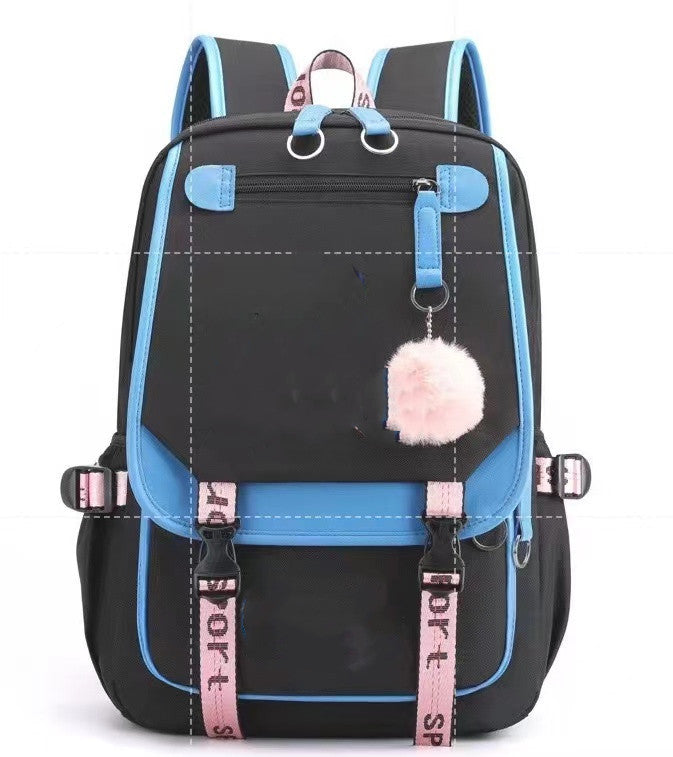 Rucksack aus Denim, großes Fassungsvermögen