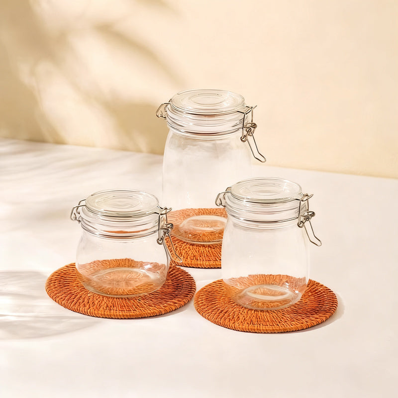 Glas-Vorratsglas mit Deckel, luftdicht