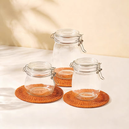 Glas-Vorratsglas mit Deckel, luftdicht