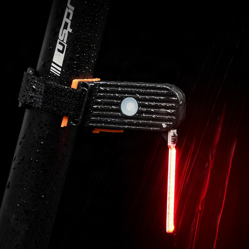 Fahrrad-Rücklicht mit Fließlicht-Effekt, USB-C