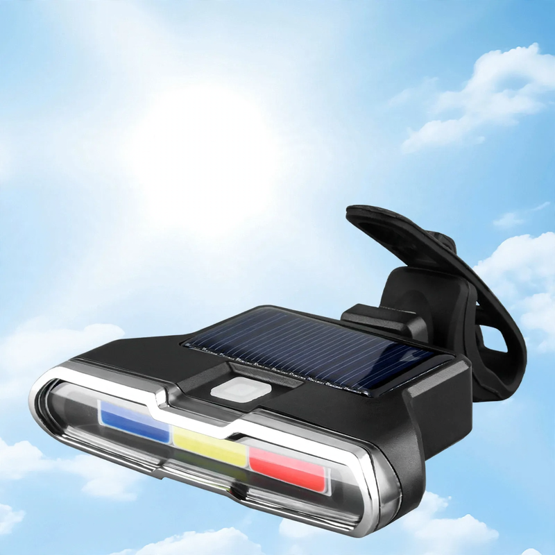 Fahrrad-Rücklicht dreifarben, USB-Ladung, wasserdicht