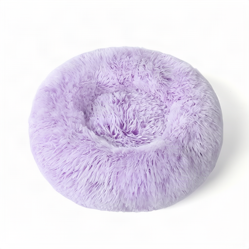 Flauschiges Katzenbett, rund, wärmend