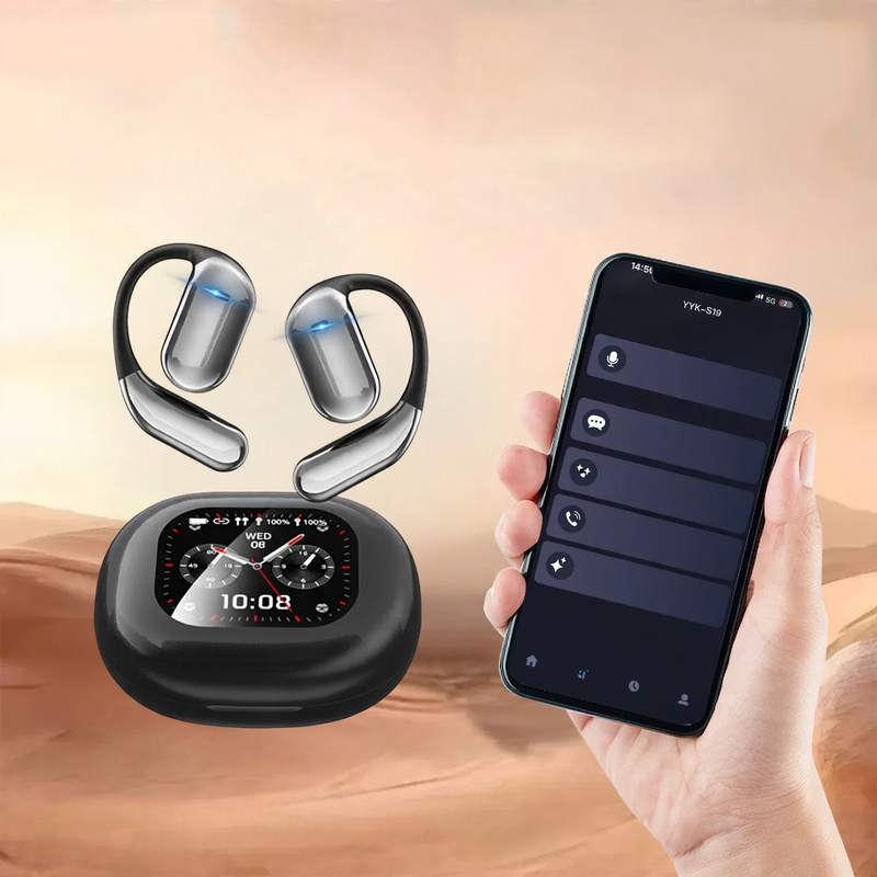 Offene kabellose Ohrhörer mit Farb-Touchscreen