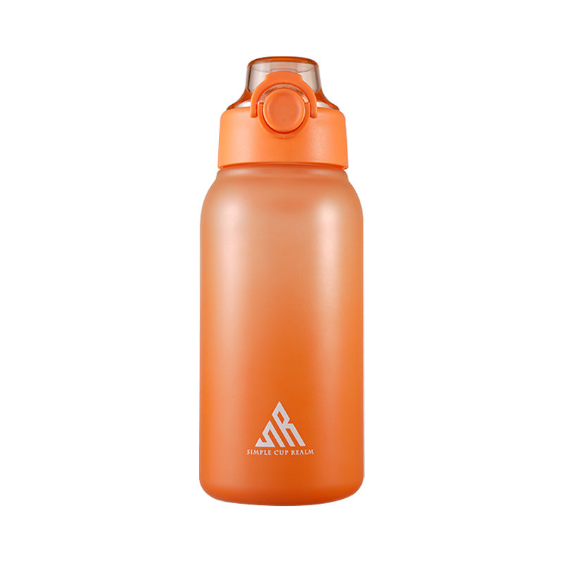Trinkflasche 1L mit Aroma-Einsätzen und Strohhalm