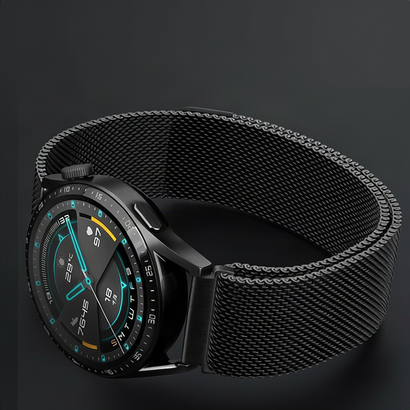 Schwarzes Luxusarmband für Ultradünn Smartwatch