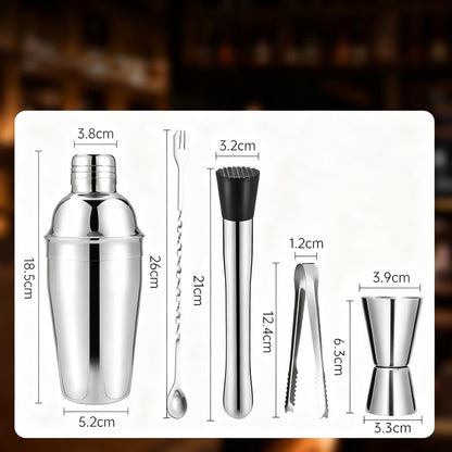 Cocktail-Shaker-Set mit Glas und Zubehör