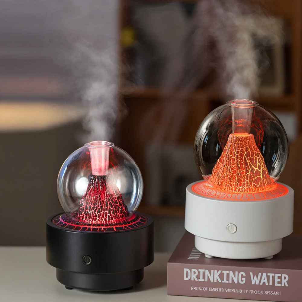 Vulkan-Aromatherapie-Diffuser mit Flammeneffekt, Modell LA-0657-1