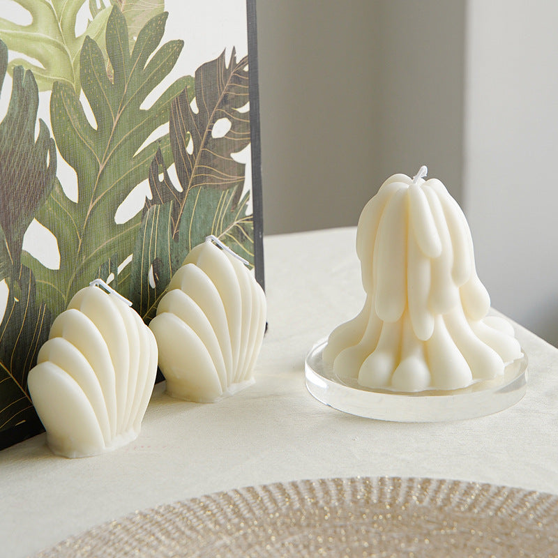 Nordische Duftkerze, Muschelform, handgefertigt