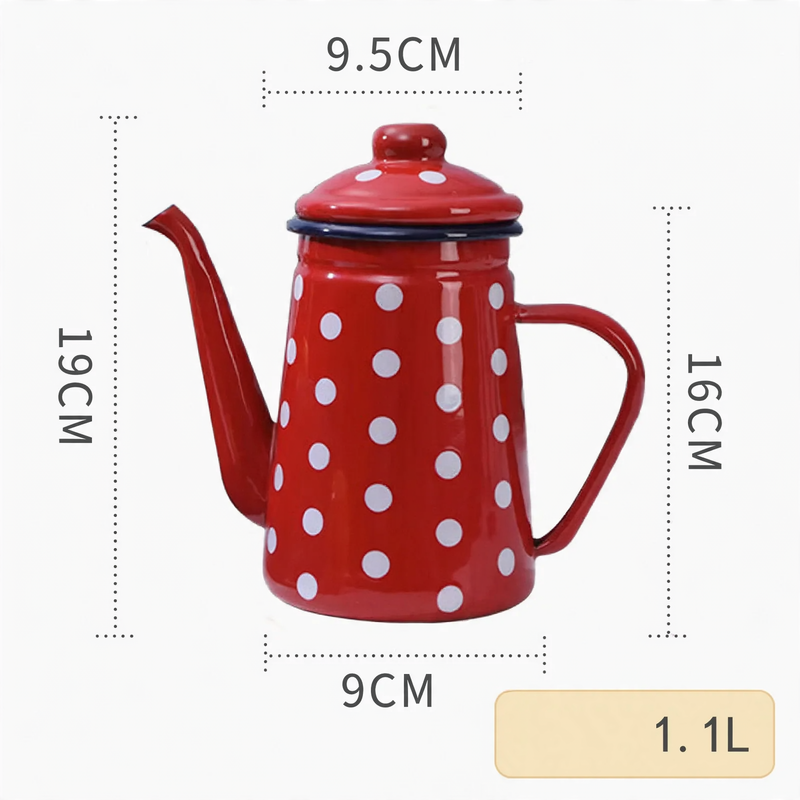 Emaillierte Handbrühkanne 1,1 L