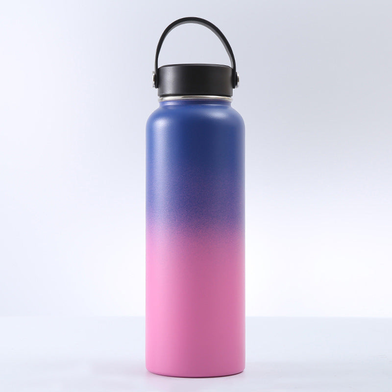 Isolierte Edelstahl-Trinkflasche mit Tragegriff