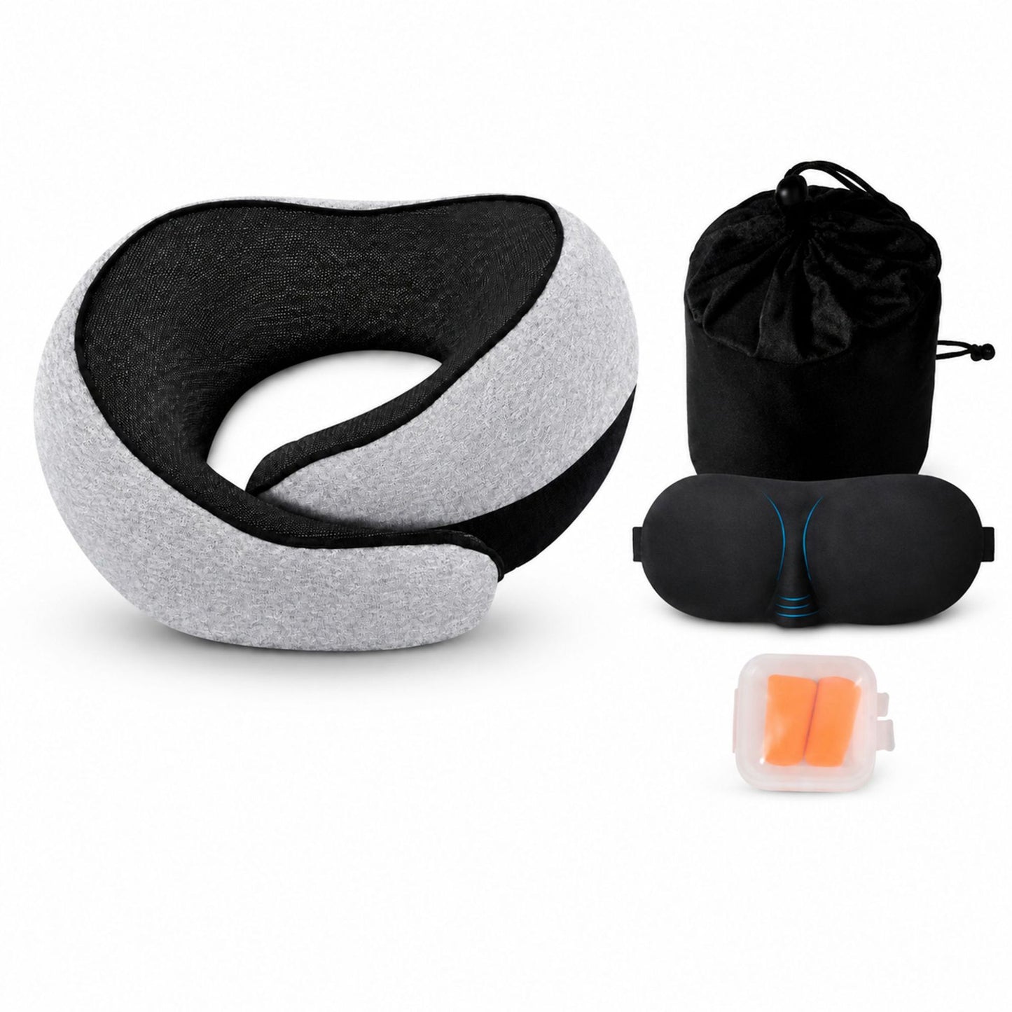 Nackenkissen aus Memory-Foam für Reisen