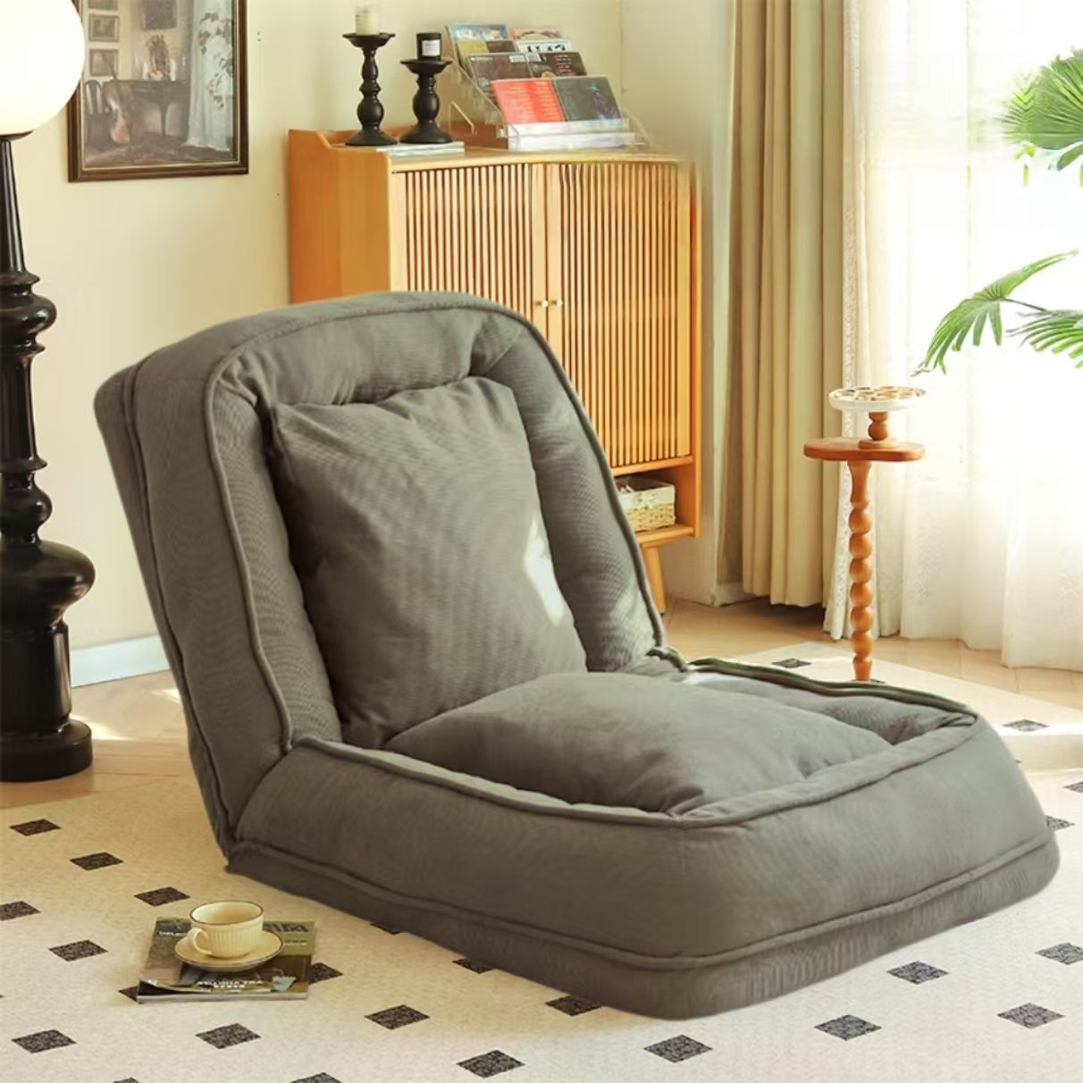 Klappsofa aus Kordstoff, Einzelsitz