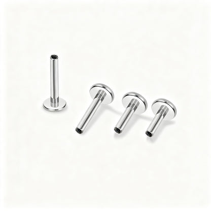 Titan-Piercingstab, flache Basis, Innengewinde