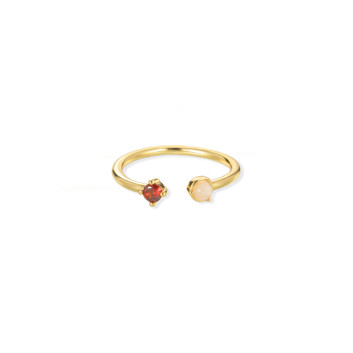 Geburtsstein-Ring, verstellbar