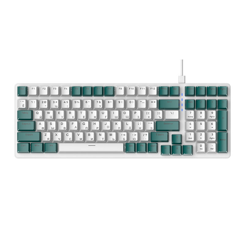 Mechanische Tastatur mit kyrillischem Layout