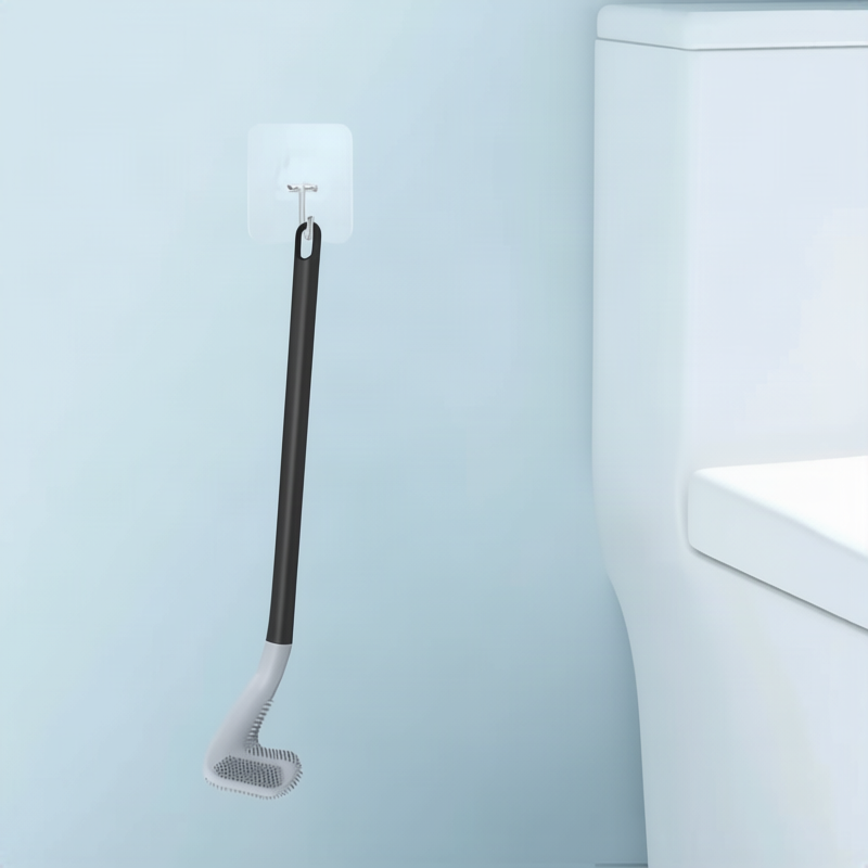 Silikon-Toilettenbürste mit langem Griff