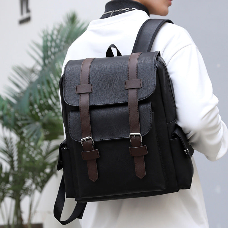 Rucksack aus PU-Leder, 20–35 L, Modell 975