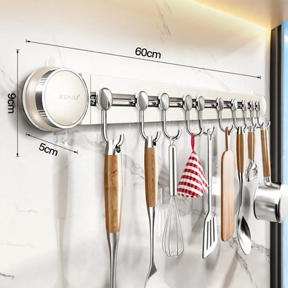 Wandmontage-Regal mit Haken, 6–10 Haken