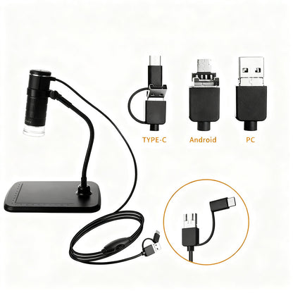 Digitalmikroskop, 1600-fache Vergrößerung, USB-Betrieb