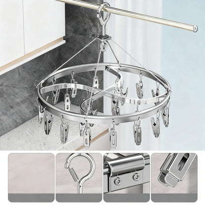 Wäschetrockner aus Aluminium mit Klammern