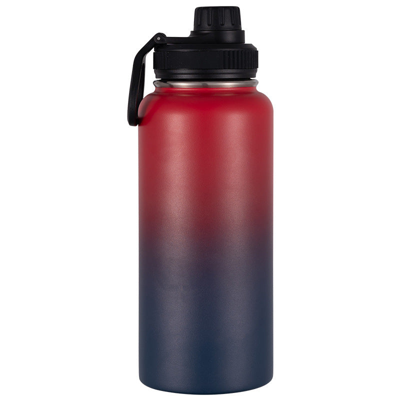 Isolierte Edelstahl-Trinkflasche mit Tragegriff