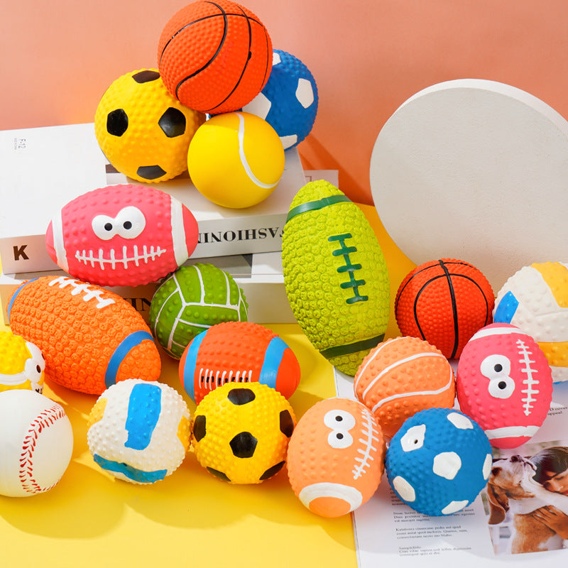 Gummi-Spielball für Hunde mit Schwanz