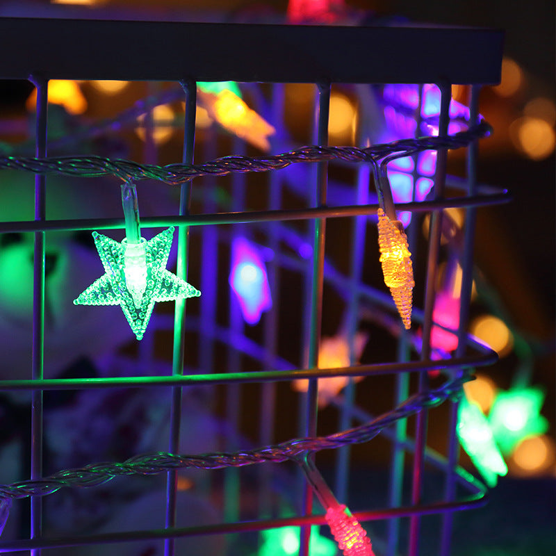 LED-Lichterkette mit Sternen, 40×40 mm, Modell RK8005