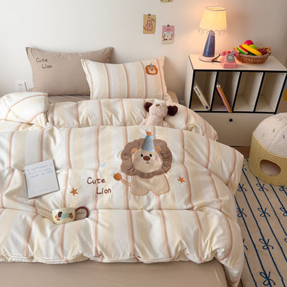 Sommerdecke aus Baumwolle mit Katzenmotiv