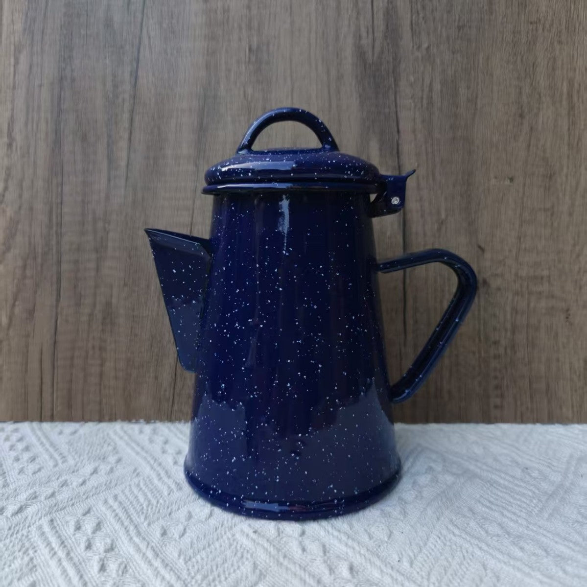 Emaillierte Kaffeekanne mit Schwanenhals, 1,2–1,5 L