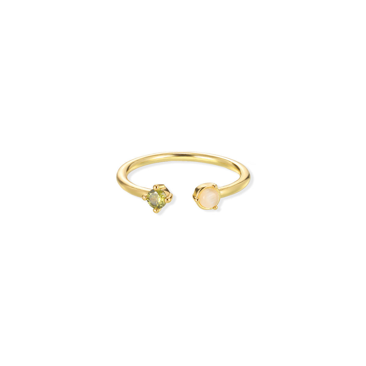 Geburtsstein-Ring, verstellbar