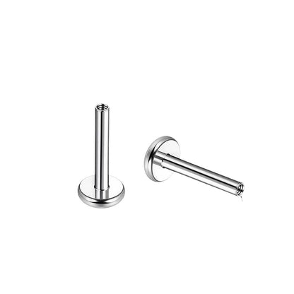 Titan-Piercingstab, flache Basis, Innengewinde