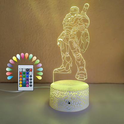 3D-LED-Tischleuchte mit 16 Farben und Fernbedienung