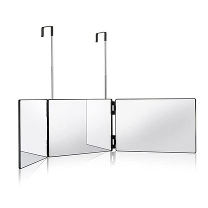 Dreiteiliger Klappspiegel mit Haken, optional mit LED