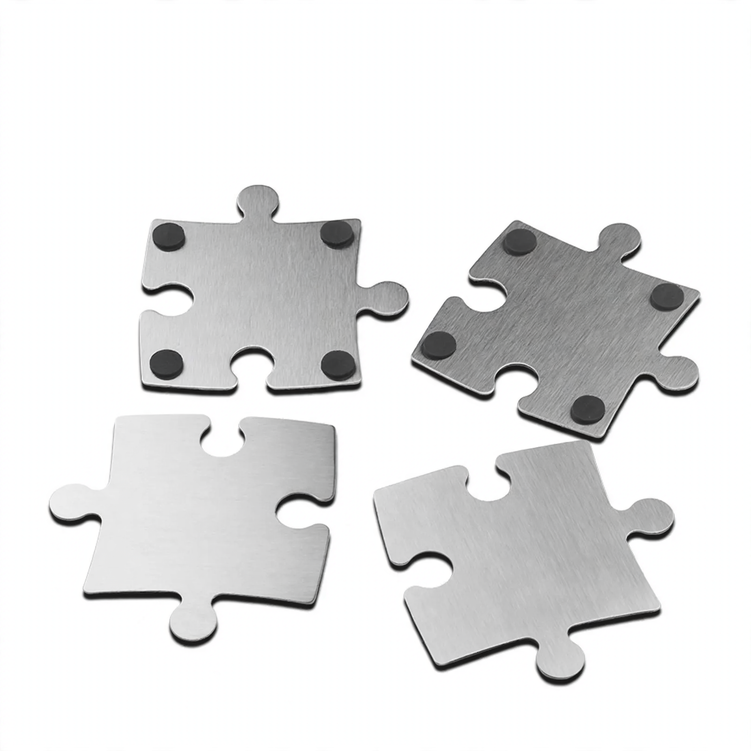 Edelstahl-Untersetzer, Puzzle-Design