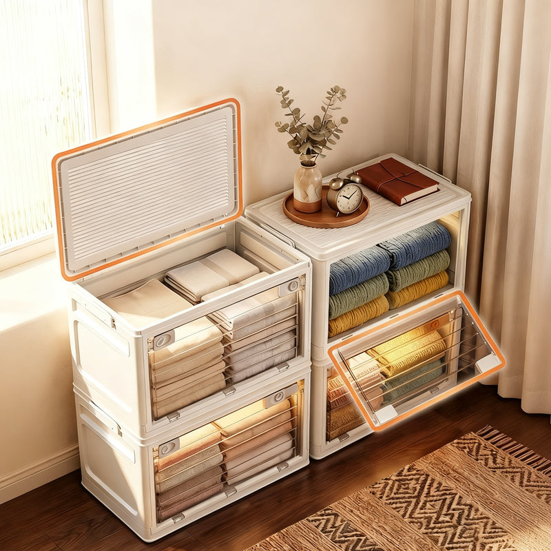 Transparente faltbare Aufbewahrungsbox mit Deckel