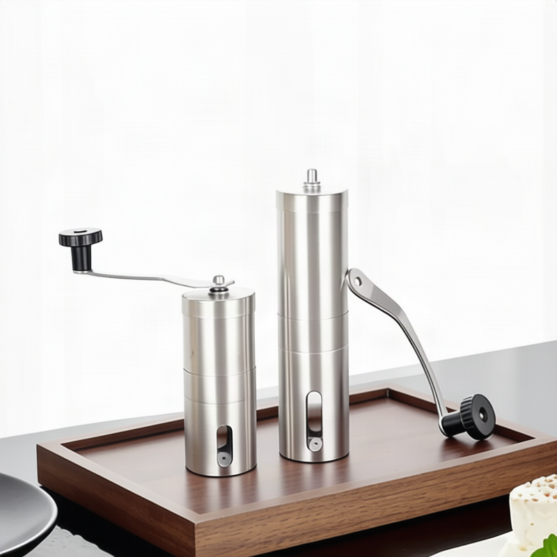 Handkaffeemühle mit Keramik-Mahlwerk, Edelstahl