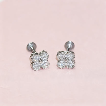 Lippenstecker Edelstahl mit Strass, verschiedene Größen