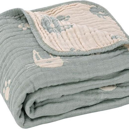 Babydecke aus Baumwolle, 6-lagig, 103 x 103 cm