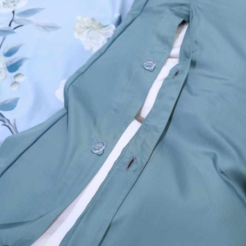 Dreamland Bettbezug Set – 500 TC ägyptische Baumwolle mit floralem Vogel Design | Brehn