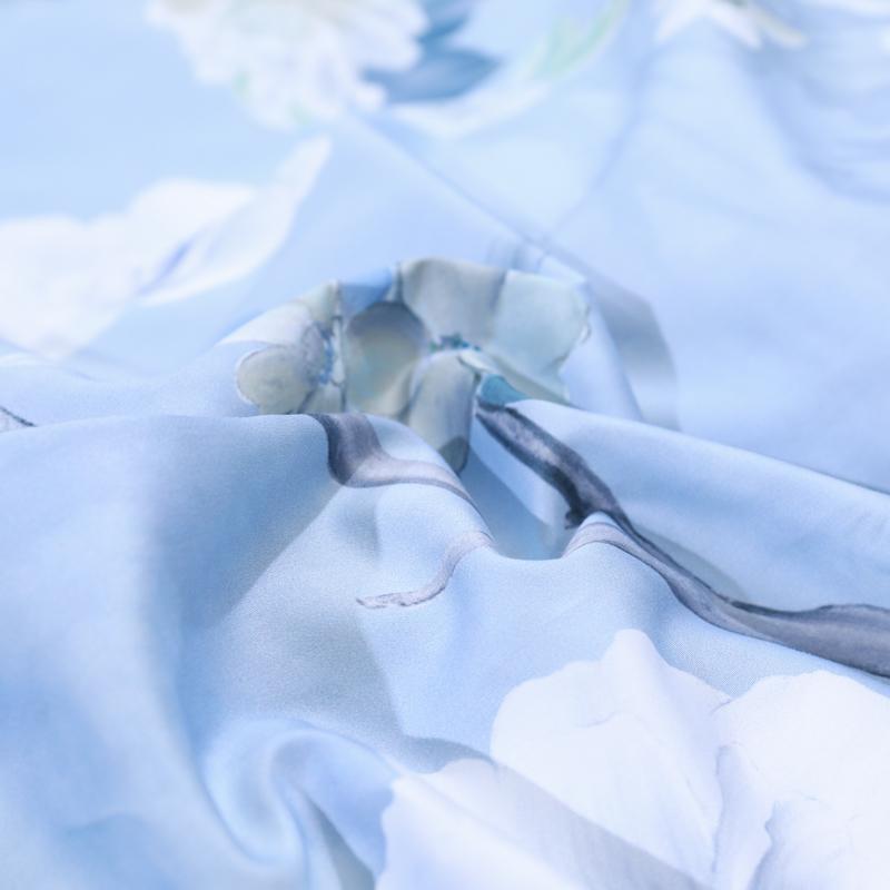 Dreamland Bettbezug Set – 500 TC ägyptische Baumwolle mit floralem Vogel Design | Brehn