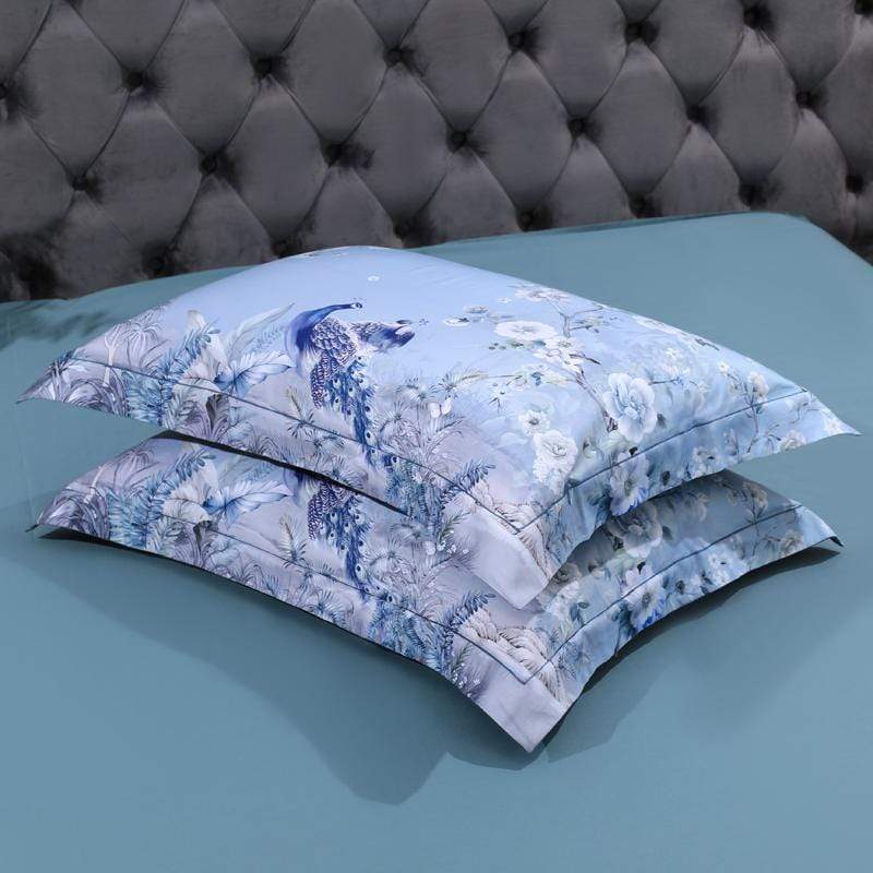 Dreamland Bettbezug Set – 500 TC ägyptische Baumwolle mit floralem Vogel Design | Brehn