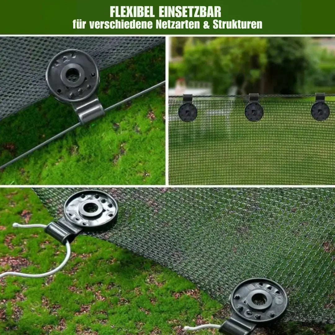 GardenGrip Pro Clips — Nie wieder wackelige Netze dank sicherem Halt bei jedem Wetter! | Brehn