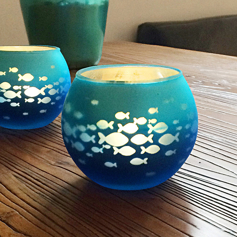 Europäischer Retro Glas Mosaik Teelichthalter